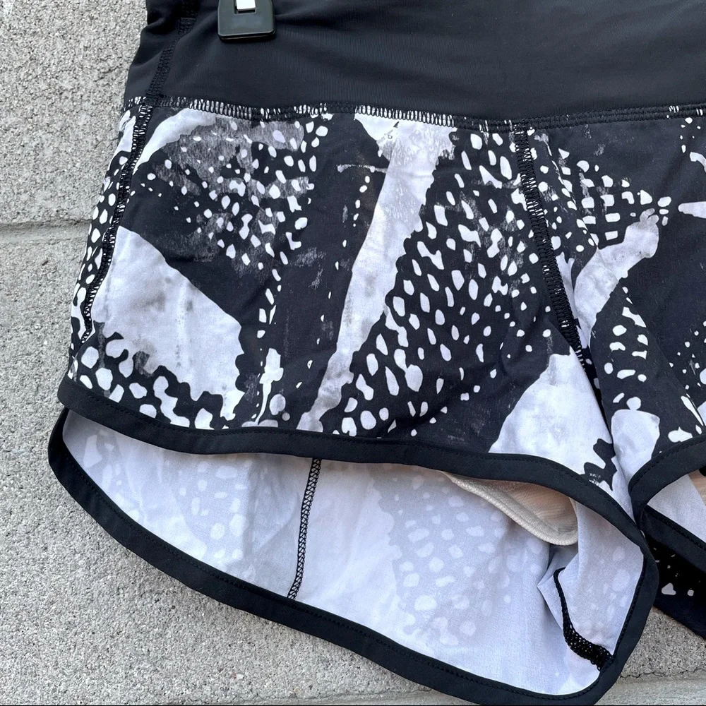 Lululemon Speed Short Static Mist White Black - Picture 3 of 9